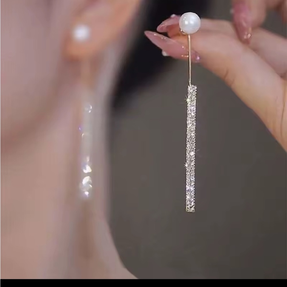 Elegant Gold and Silver Drop Earrings